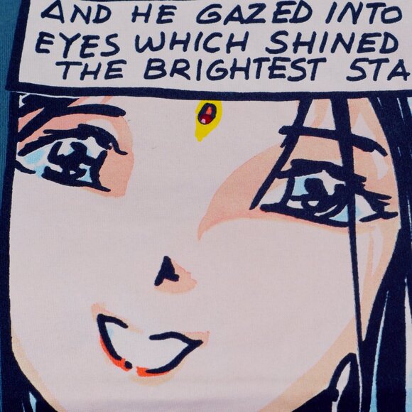 Vintage 90s Moschino Jeans Comic Anime Manga Print T Shirt Size 10 NWOT Rare - Picture 7 of 10